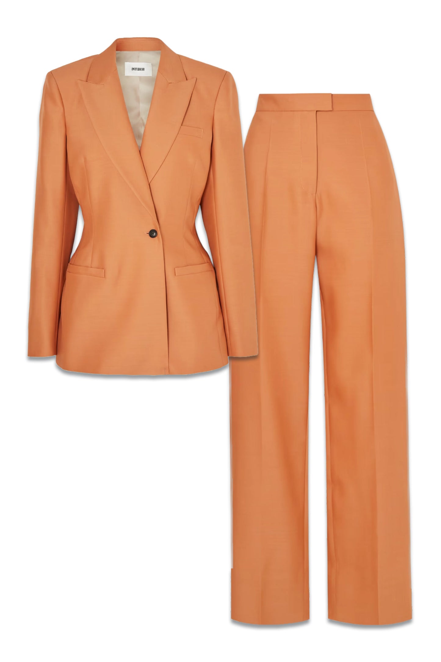 The Fontaine Wool and Silk-Blend Blazer and Straight Leg Pants