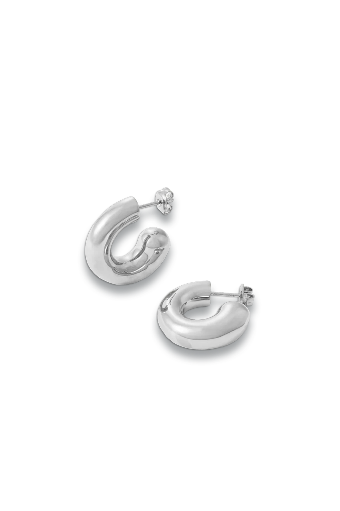 The Rose Silver Hoop Earrings