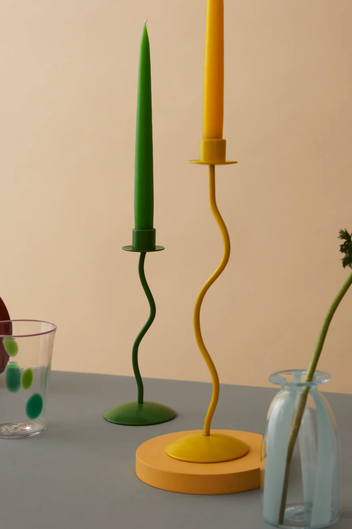 The Wiggle Candlestick - Large - Leaf Green