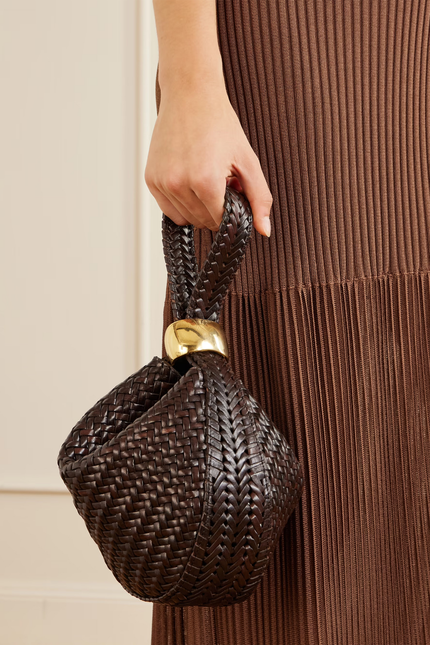 The Zambia Woven Leather Clutch Bag