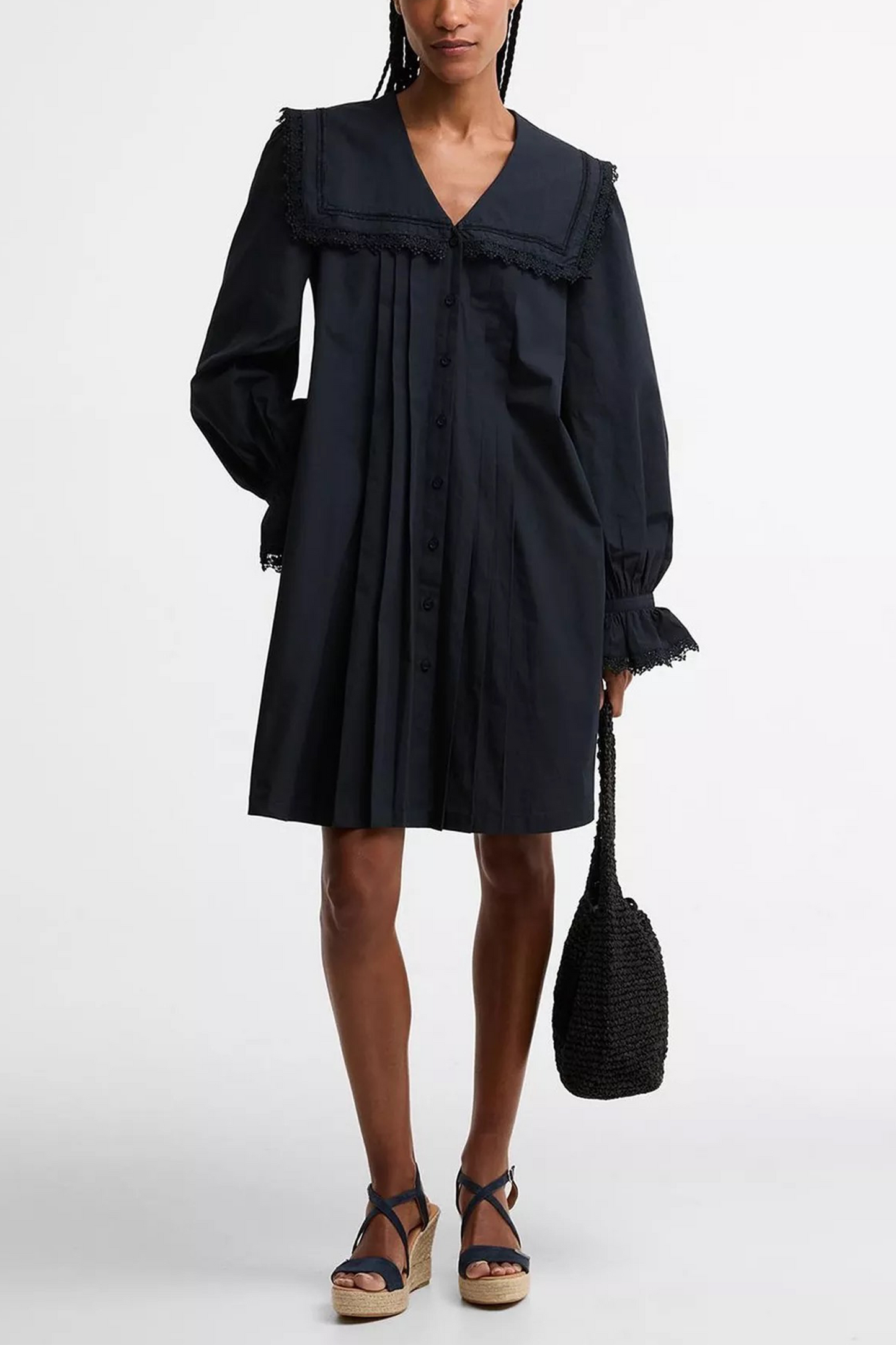 Tisbury Cotton Mini Dress, Dark Navy