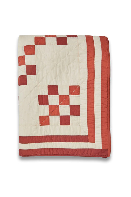 Geo Block Patchwork Cotton Quilt
