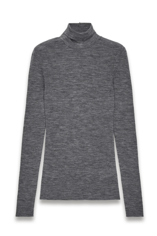 Roll-Neck Wool Top