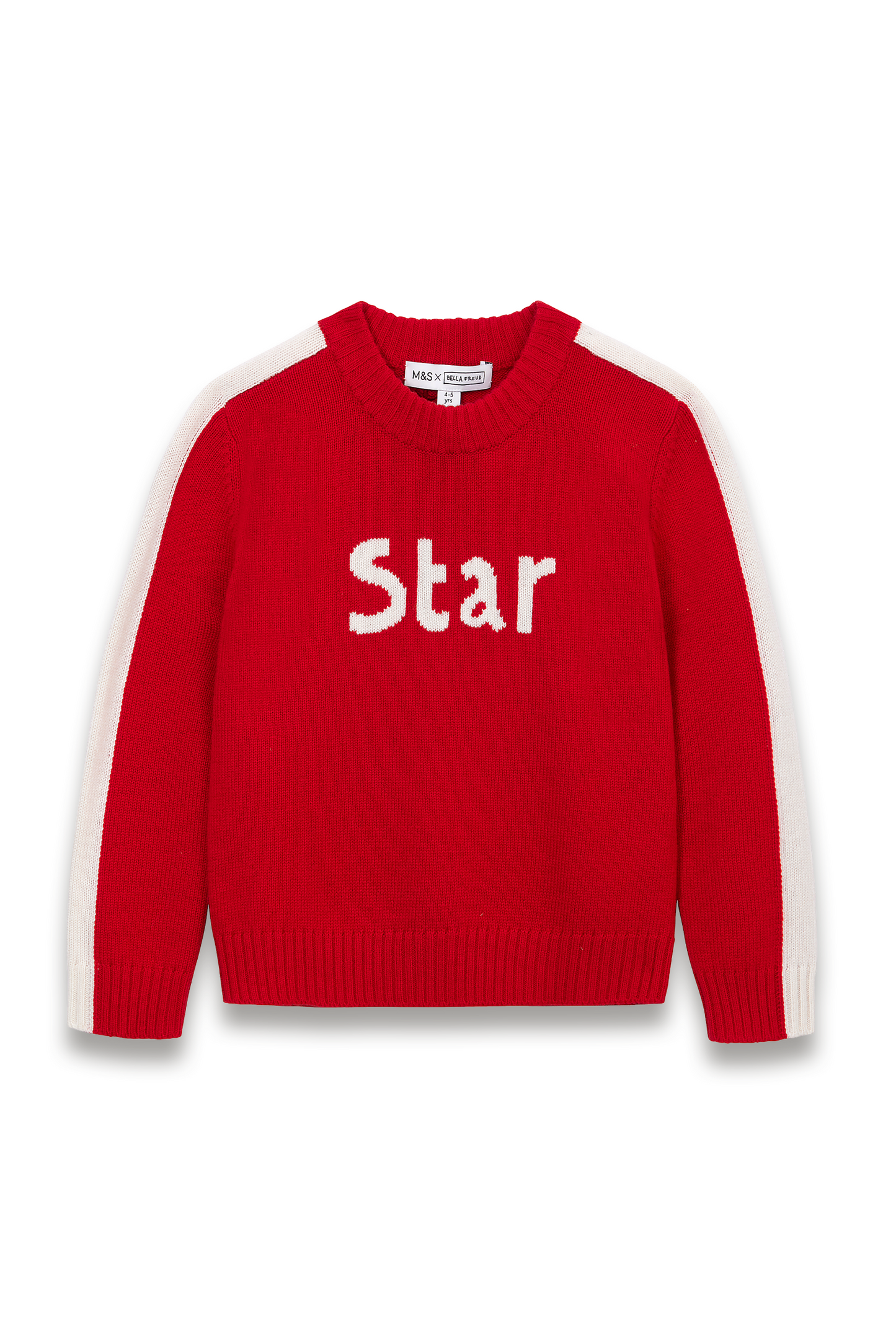 Merino Wool Rich Star Slogan Jumper