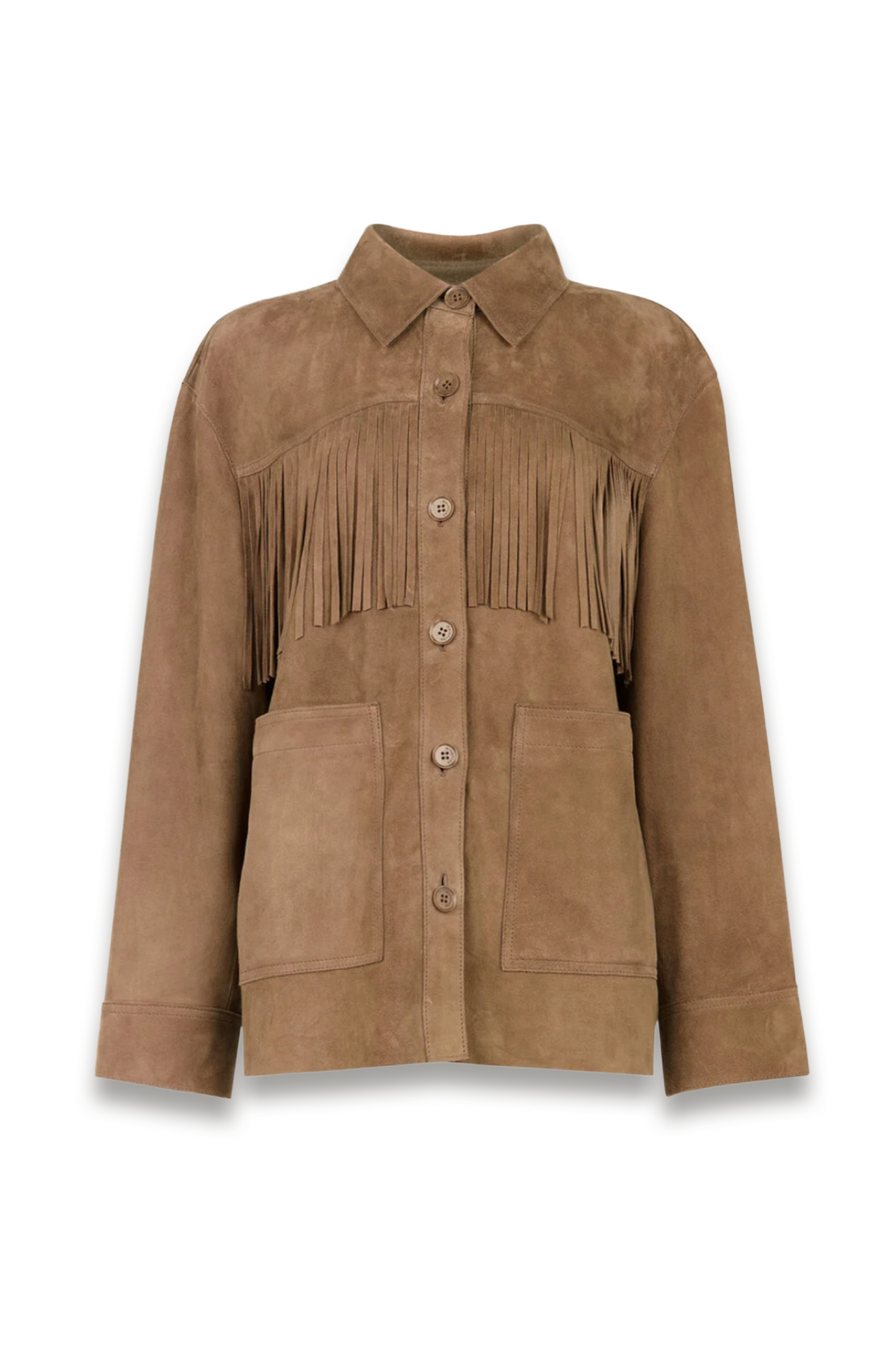 Taupe Tassel Suede Jacket