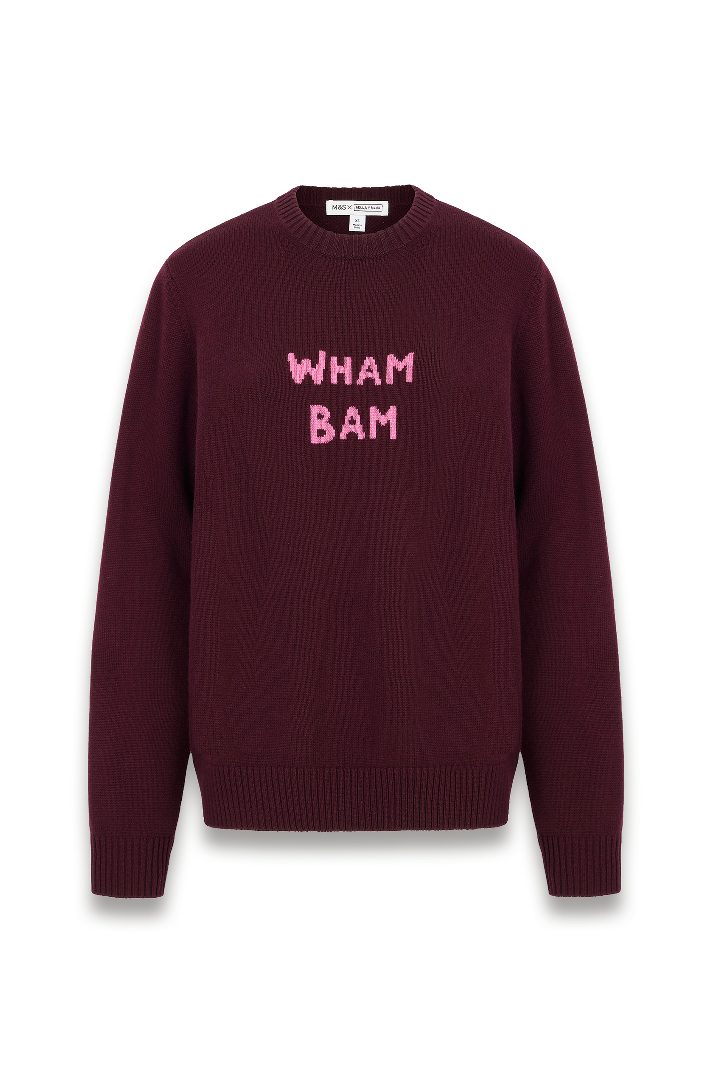 Merino Wool Rich Slogan Relaxed Jumper