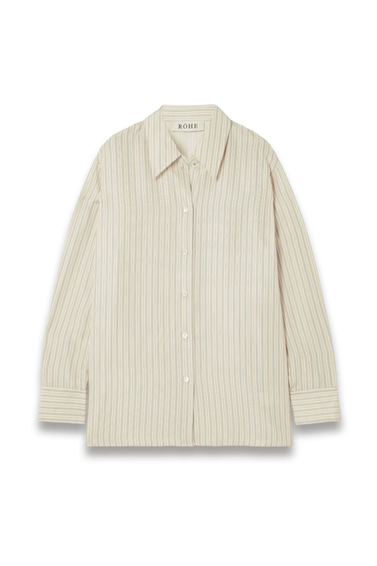 Oversized Striped Silk Shirt