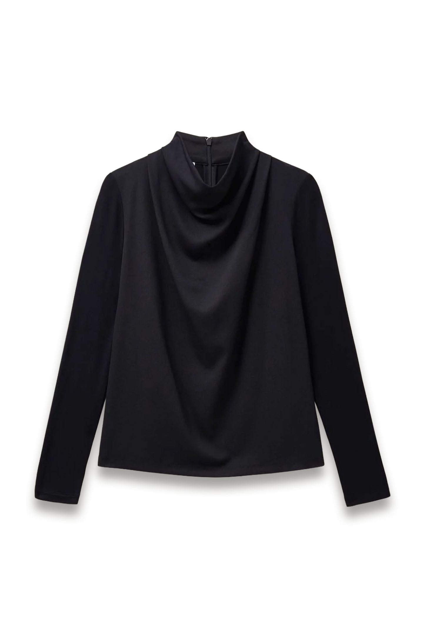 Arielle Cowl-neck Long-sleeve Blouse