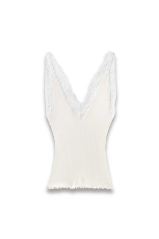 The Kew Lace Ribbed Vest