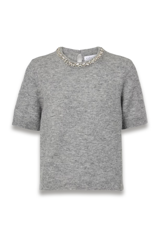 Layton Embellished Alpaca and Wool-blend Top
