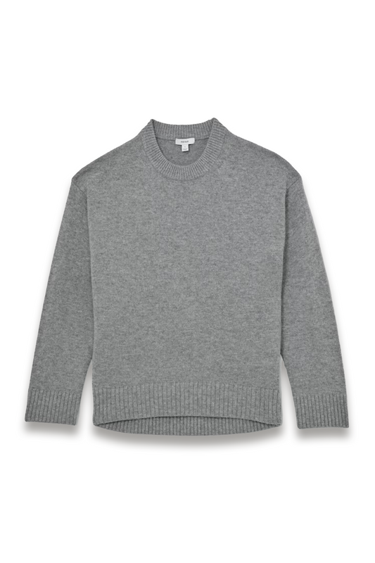 Ella Wool-cashmere Crew-neck Jumper in Grey Marl
