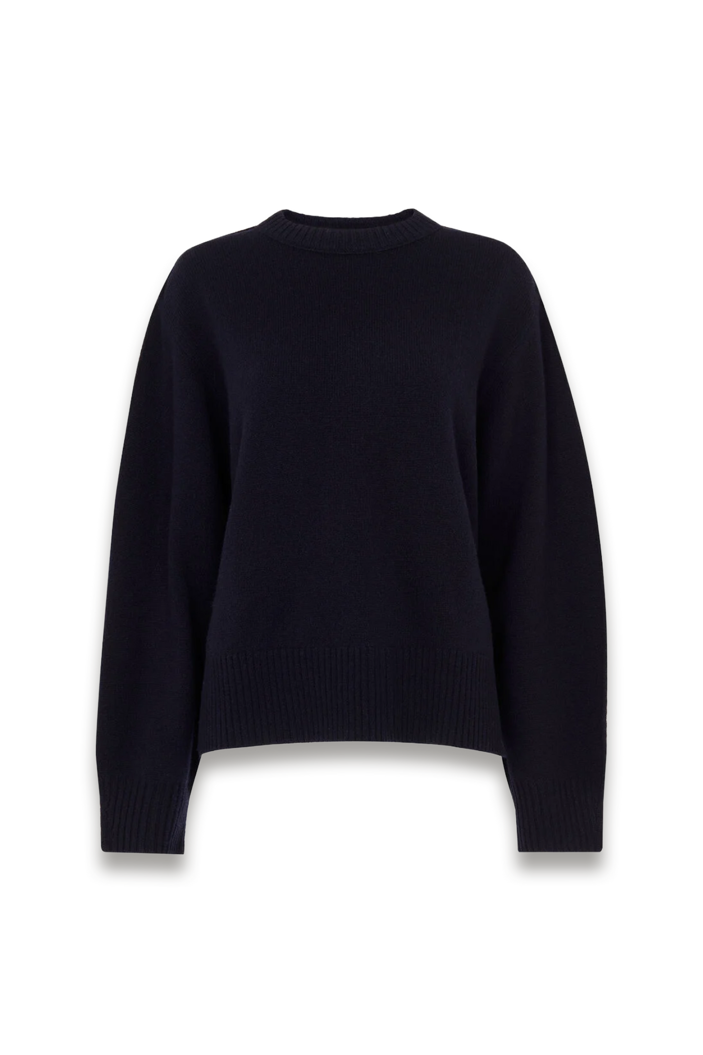 Navy Side-stripe-detail Wool Knit