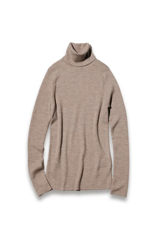 100% Merino Ribbed Turtleneck Jumper