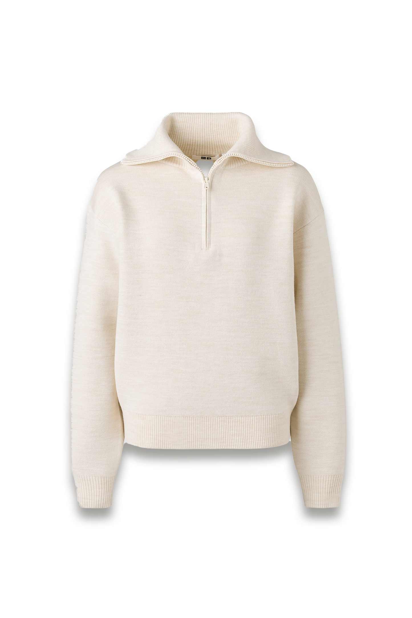 Double-faced Knit Half-zip Jumper