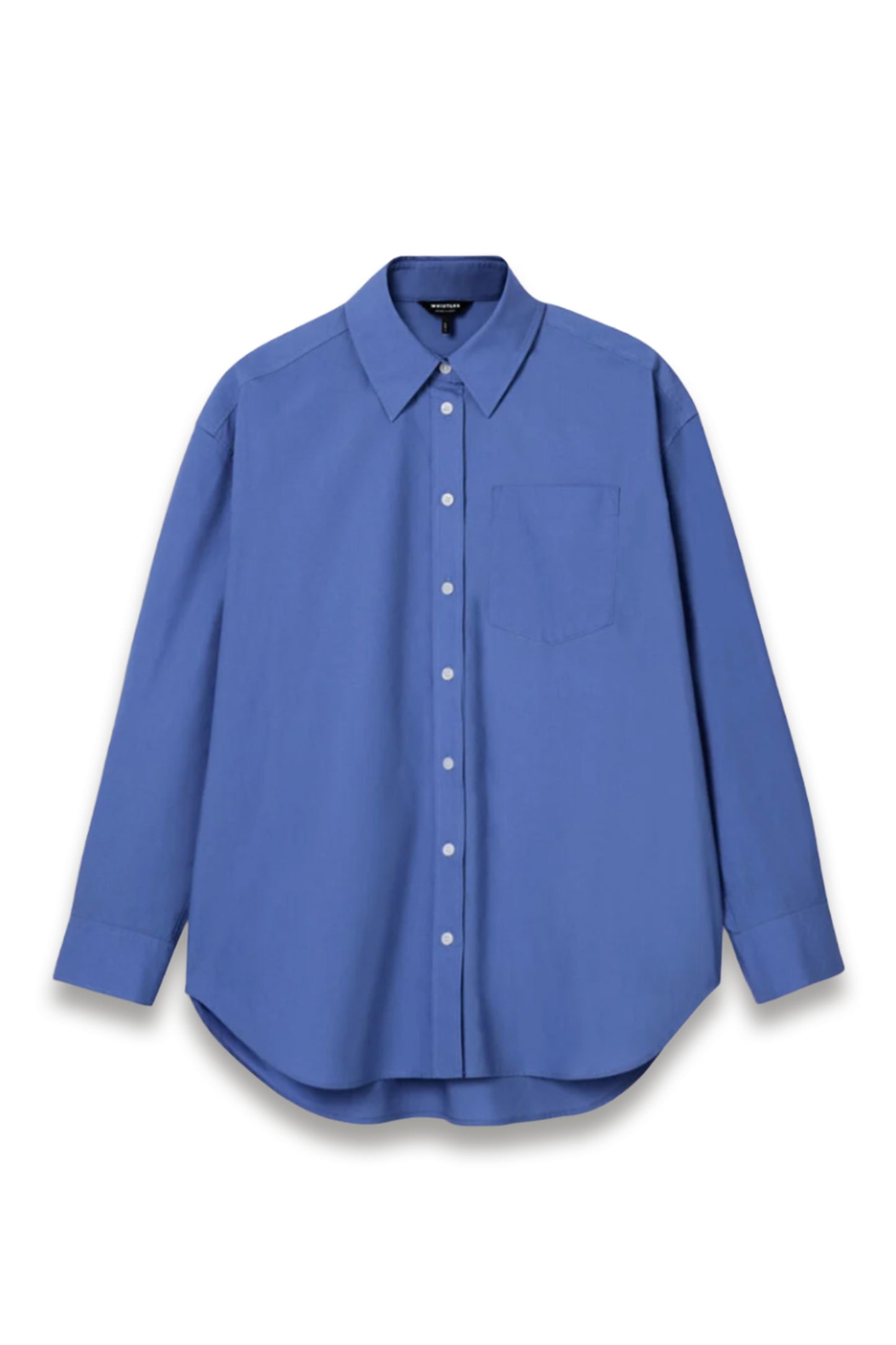 Blue Oversized Cotton Poplin Shirt