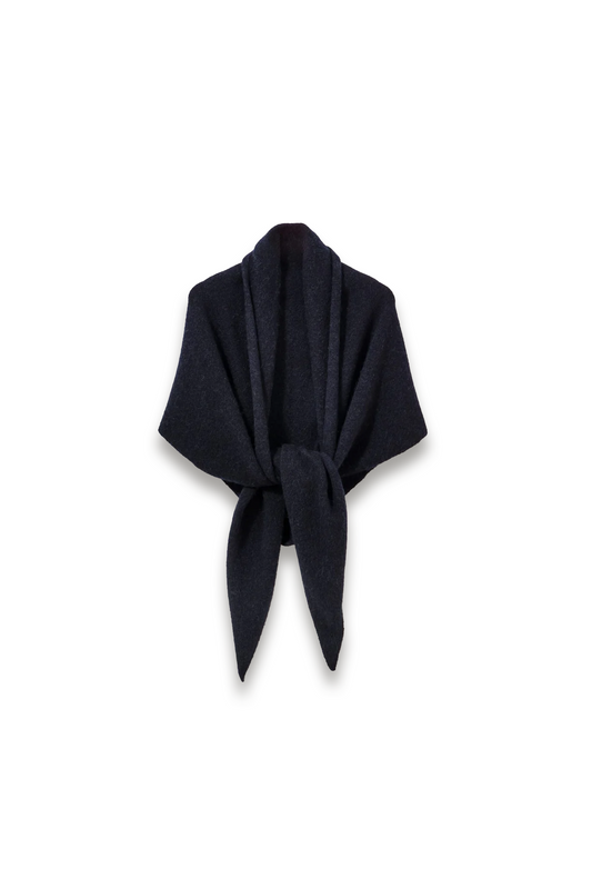 Navy Knit Shawl