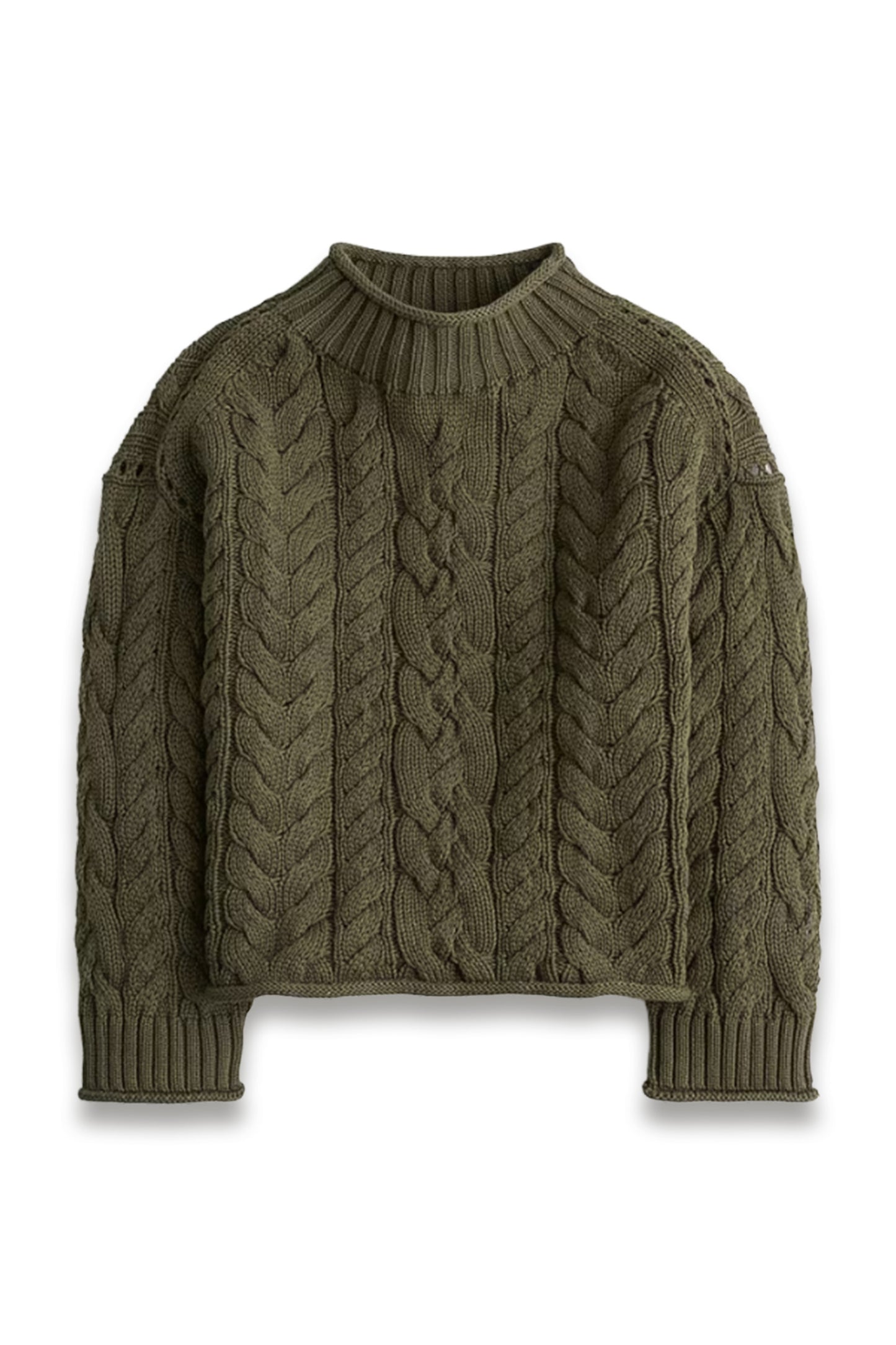 Rollneck Cable-knit Sweater