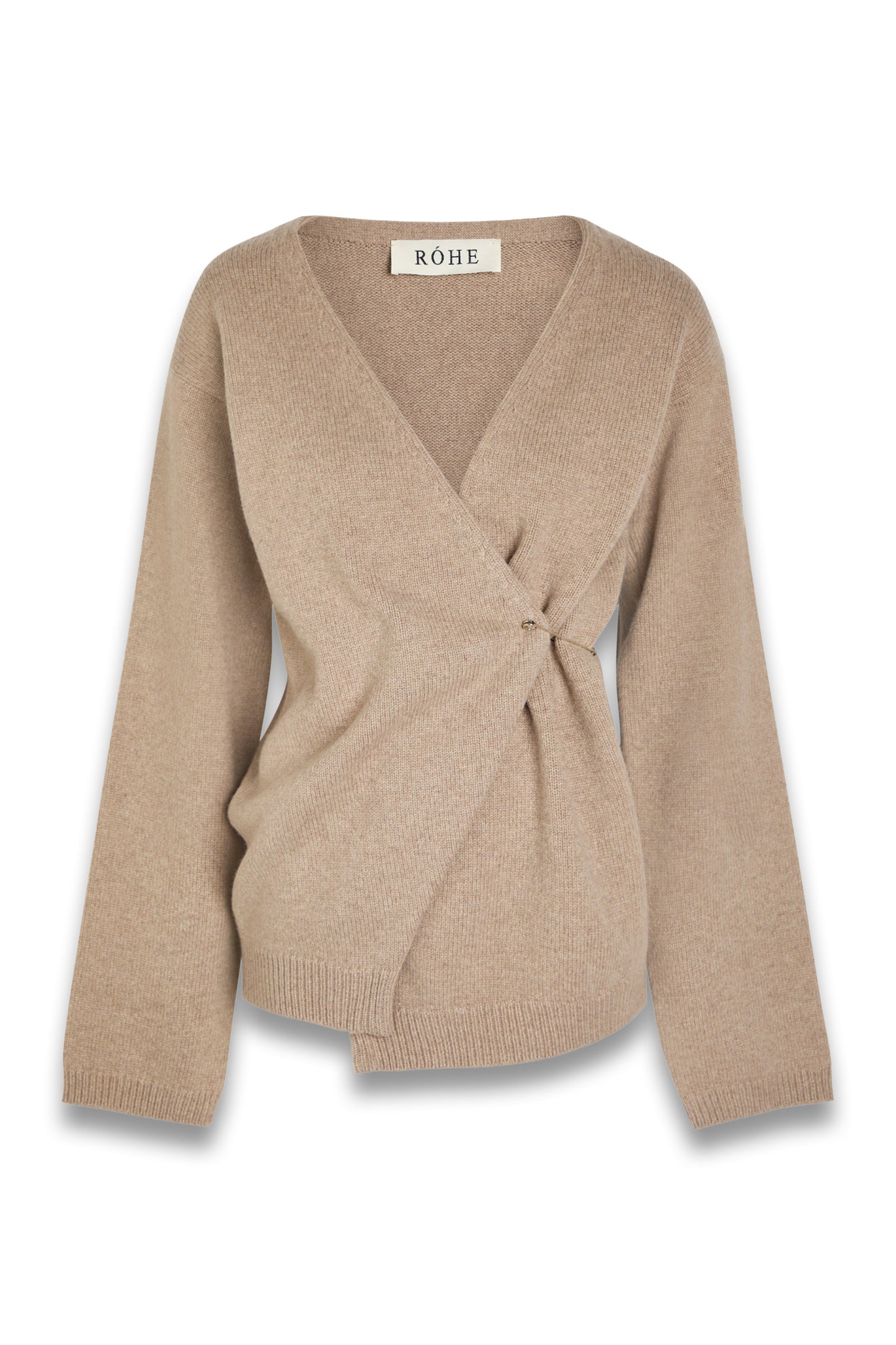 Safety Pin Wool and Cashmere-blend Wrap Cardigan