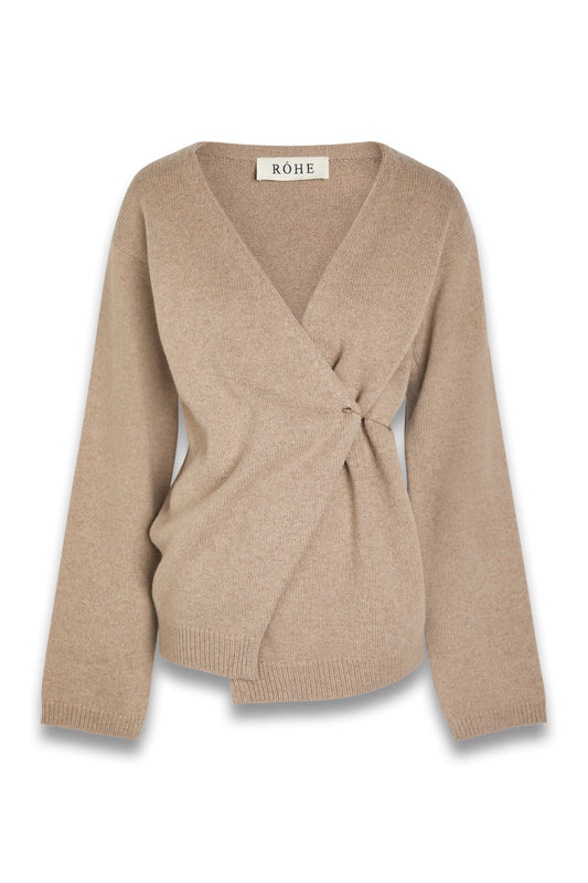 Safety Pin Wool and Cashmere-blend Wrap Cardigan
