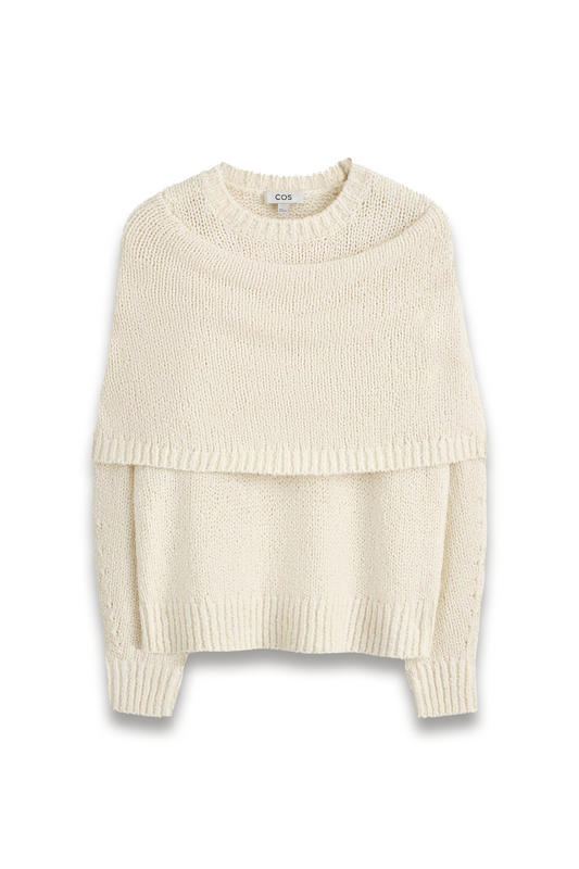 Layered Shawl Merino-cashmere Jumper