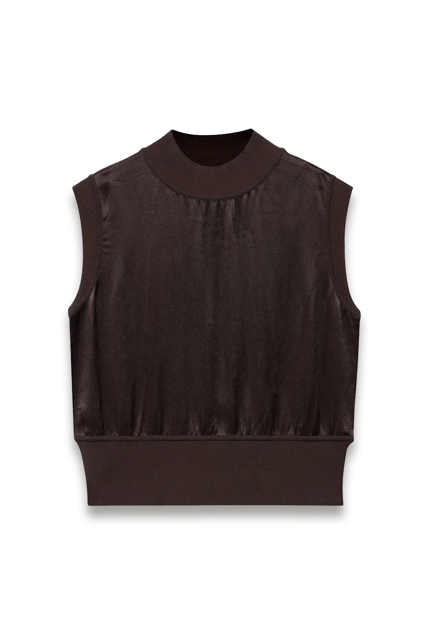 Brown Sleeveless Top