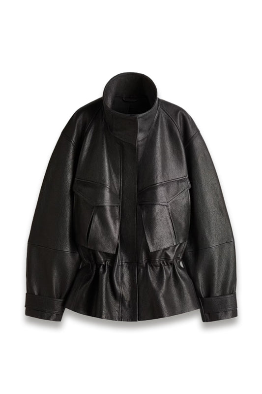 Peplum Leather Jacket