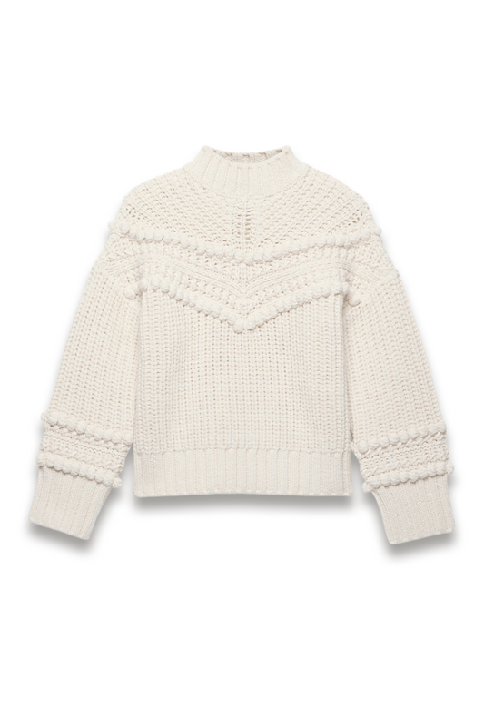 Cream Bobble Detail Knit Jumper