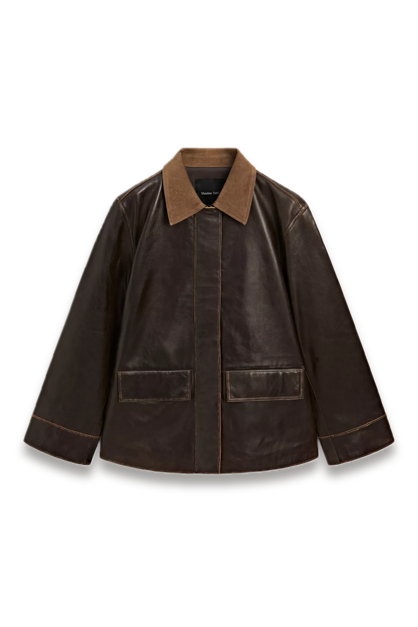 Nappa Leather Parka with Corduory