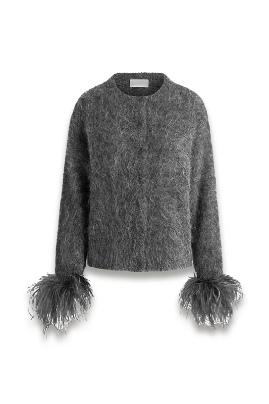 Alena Feather-trim Knitwear