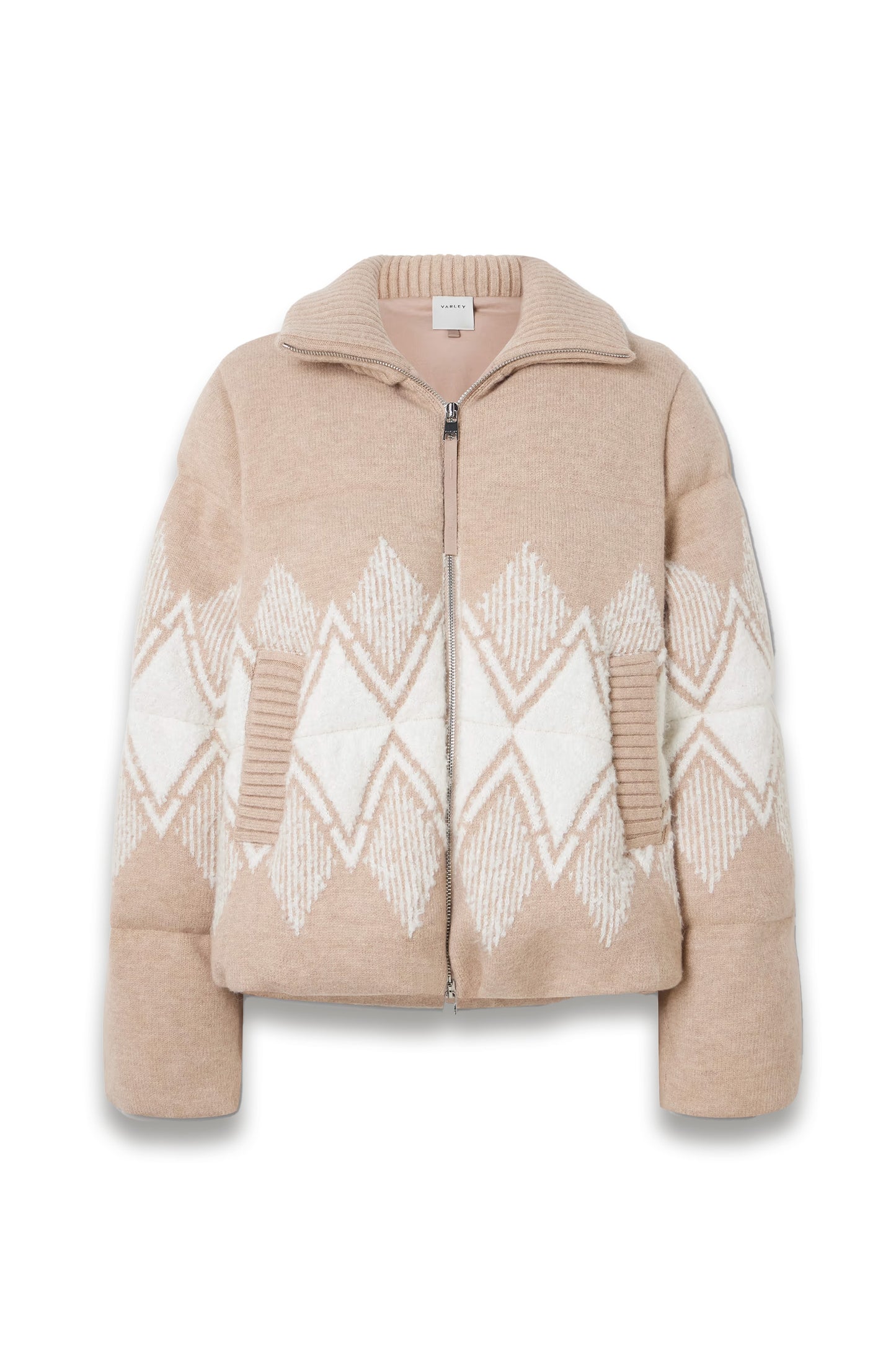 Belinda padded Fair Isle knitted jacket