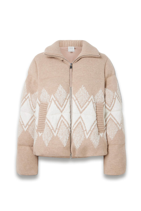 Belinda padded Fair Isle knitted jacket