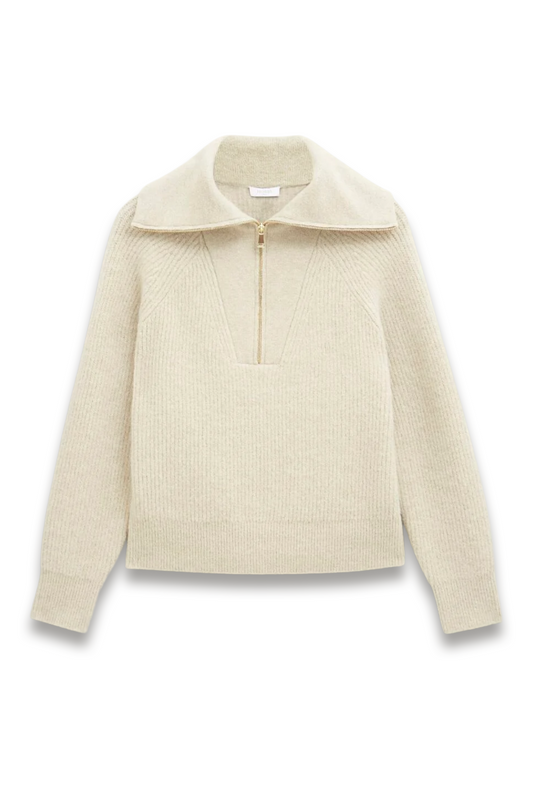 Sandy Zip Roll-neck Knitted Jumper
