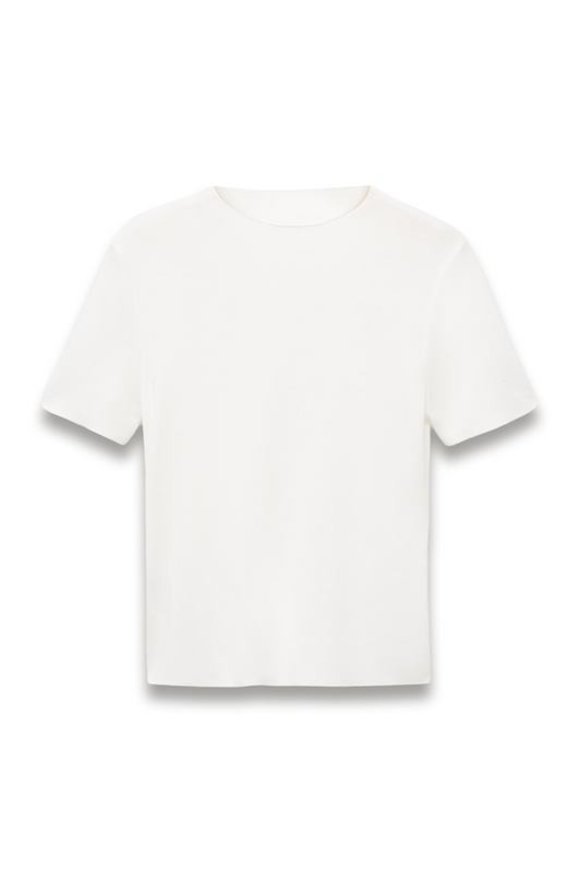 Short-sleeved Fine-knit Sweater