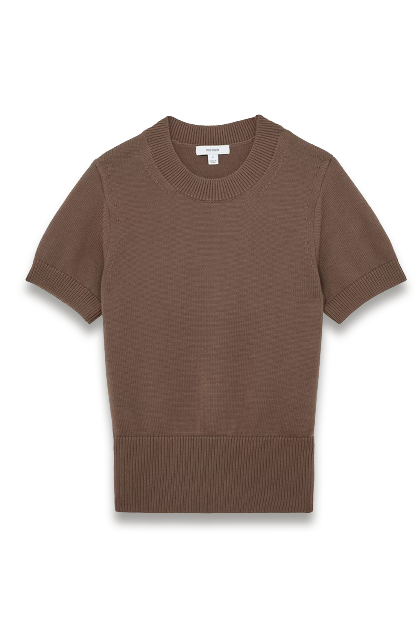 Anita Cotton And Wool Crew-Neck Top in Brown