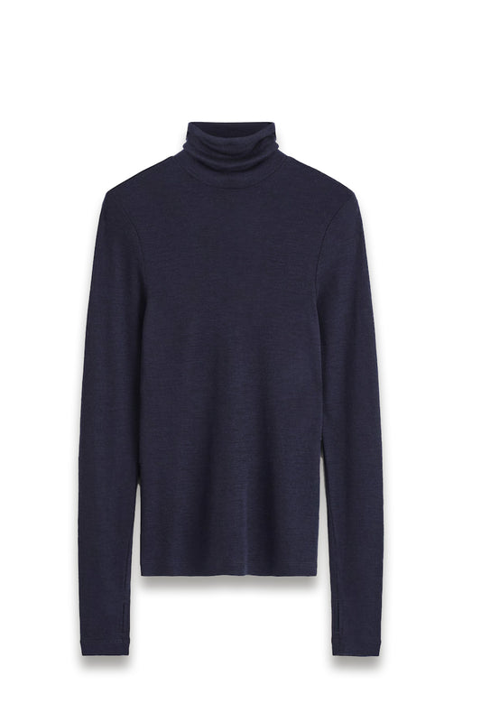 Merino Wool High-Neck Top