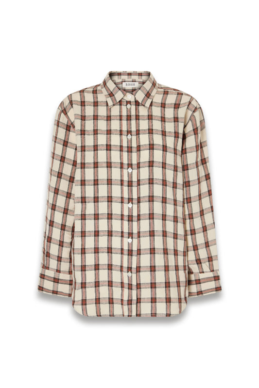 Oversized Checked Linen shirt