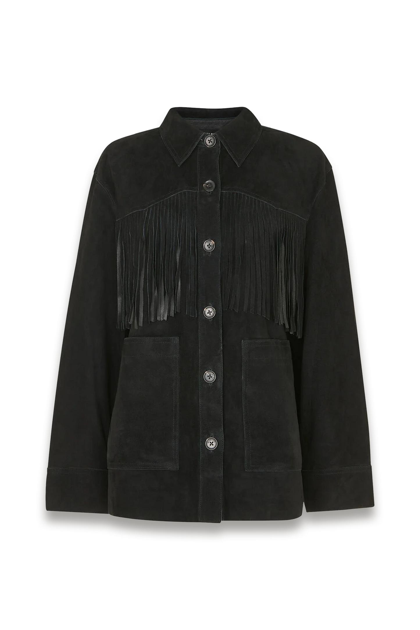 Black Tassel Suede Jacket