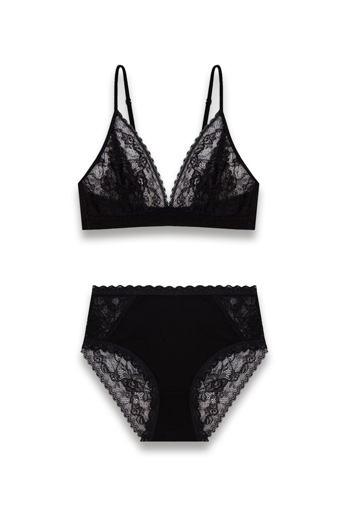Eco Lace Triangle Bra and Knickers