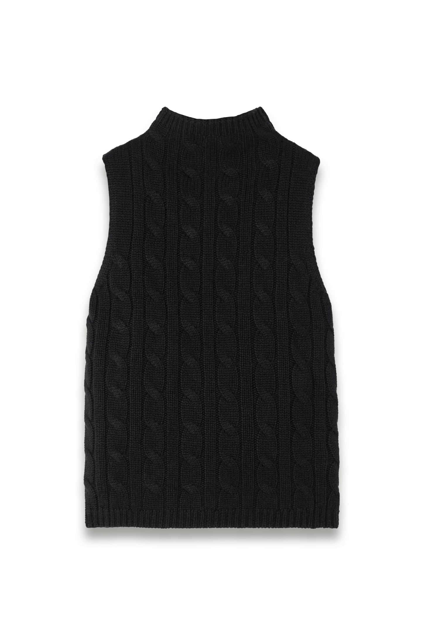 Cassie Cable-knit Silk and Organic Cashmere-blend Tank