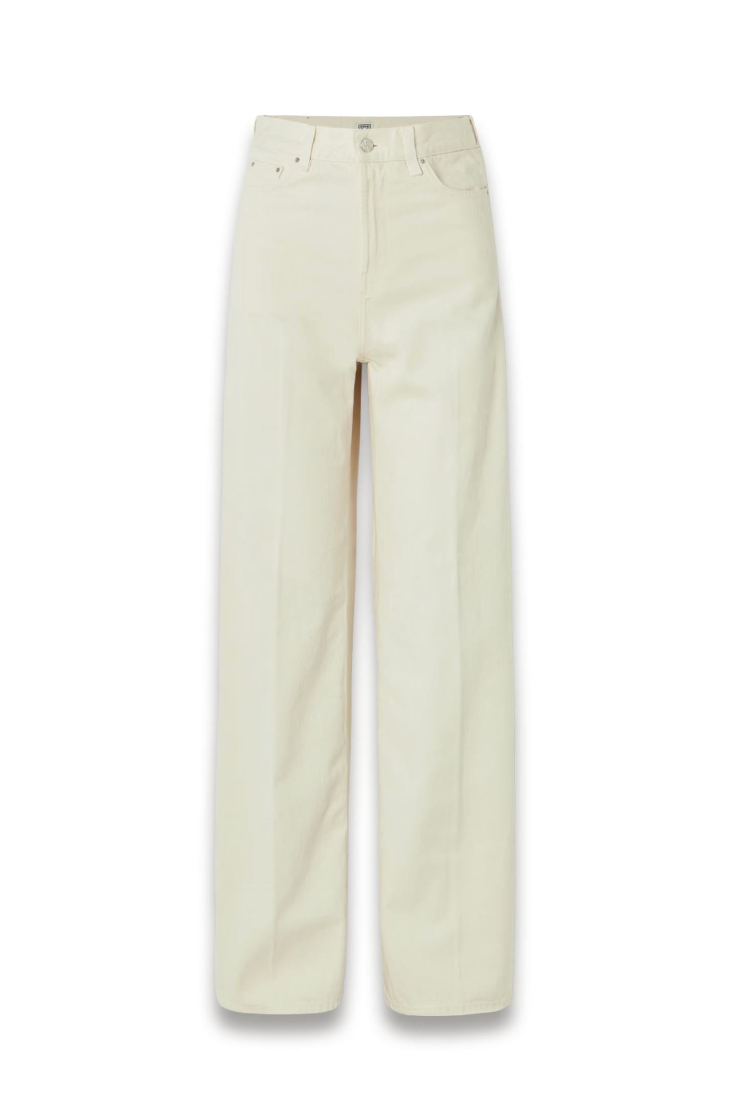 Pleated High-rise Wide-leg Organic Jeans