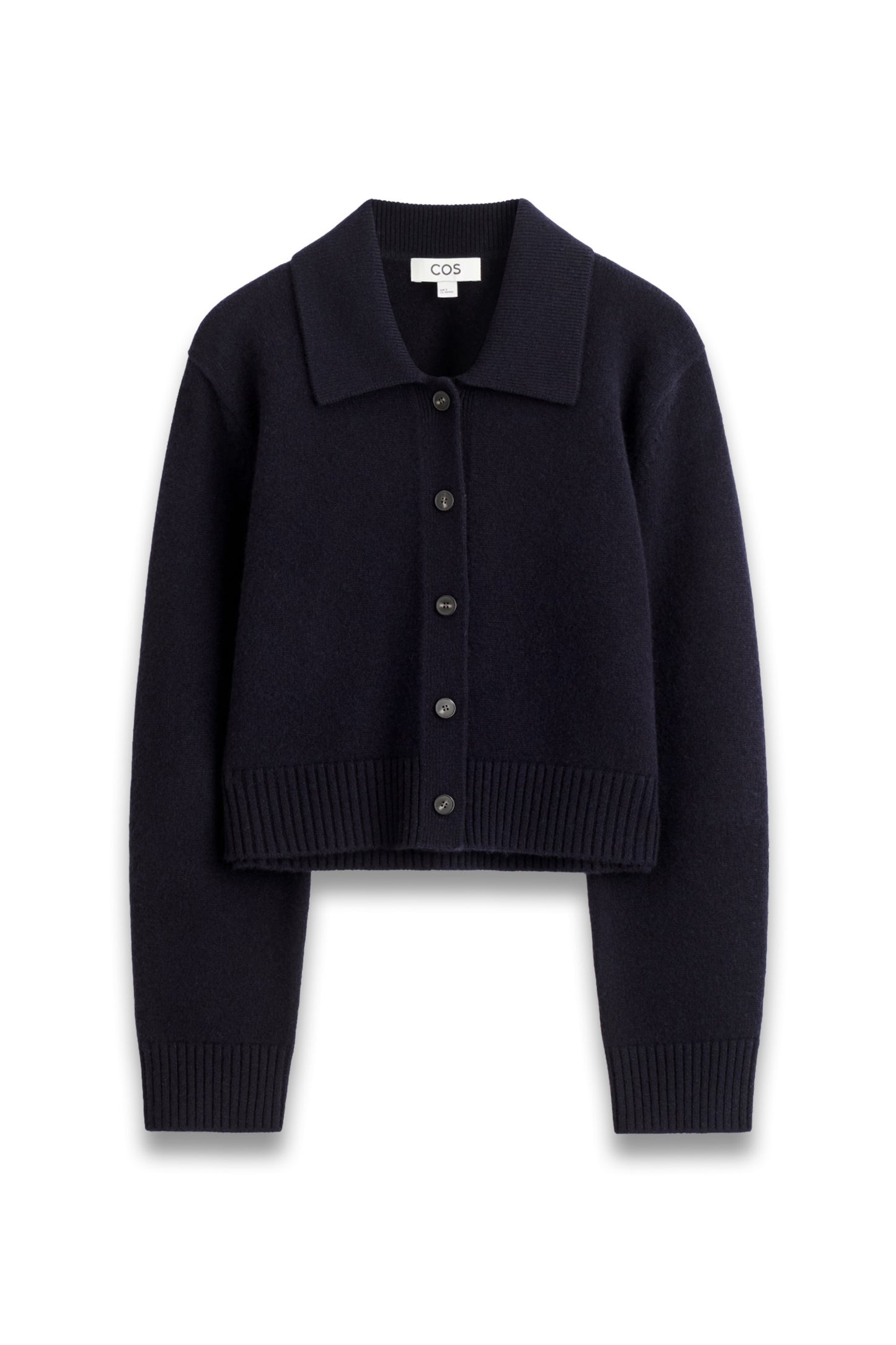 Collared Merino Wool Cardigan