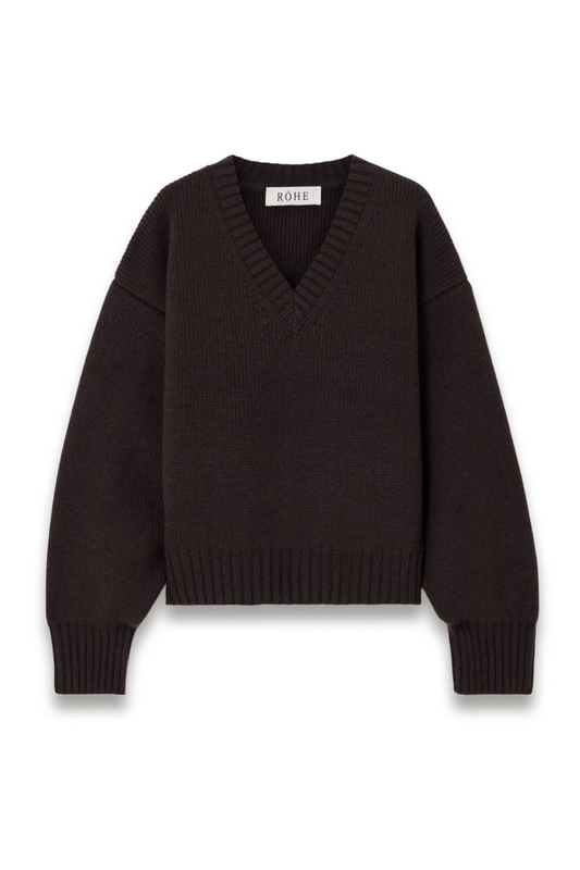 Oversized ribbed wool sweater