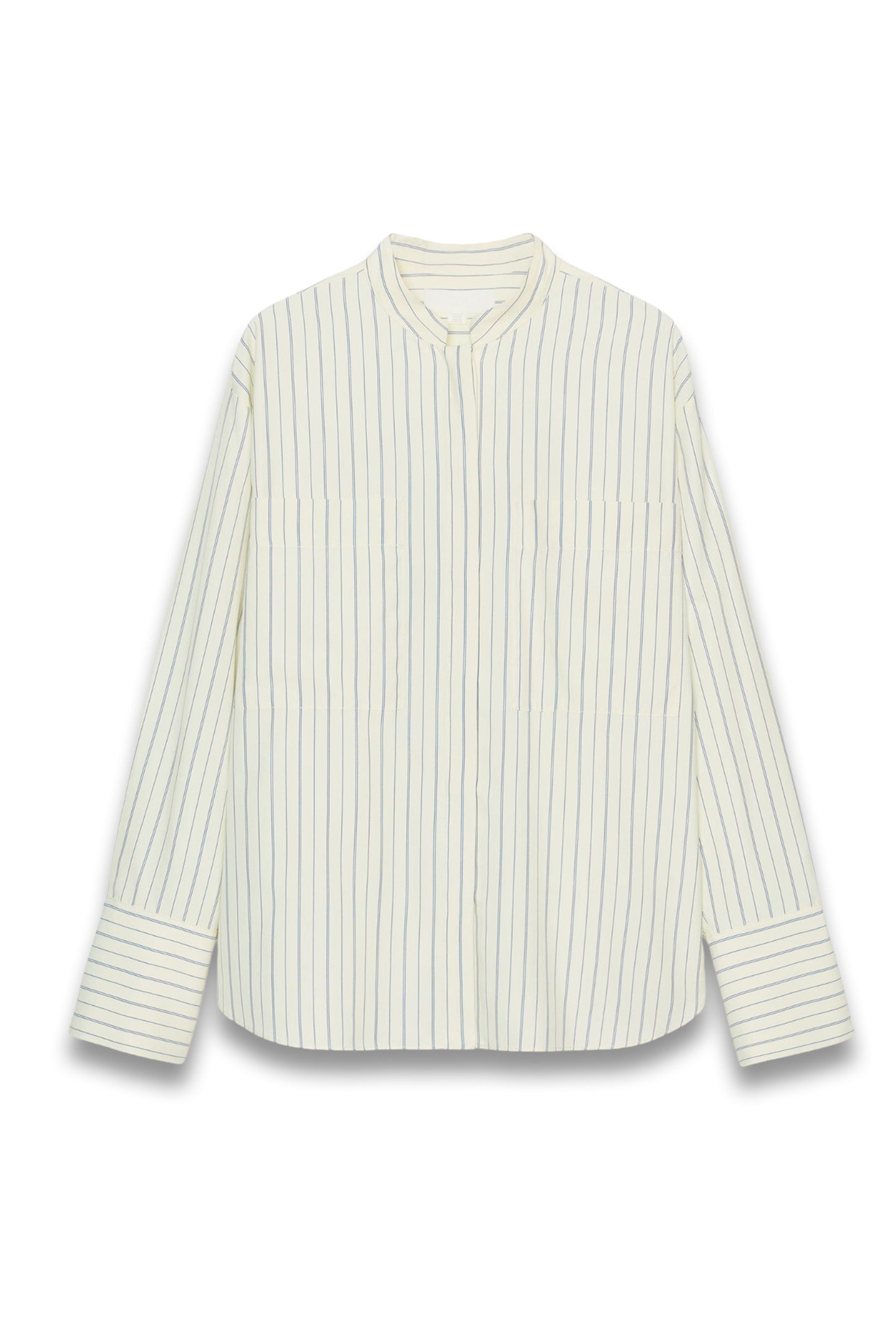 Striped Stand Collar Shirt