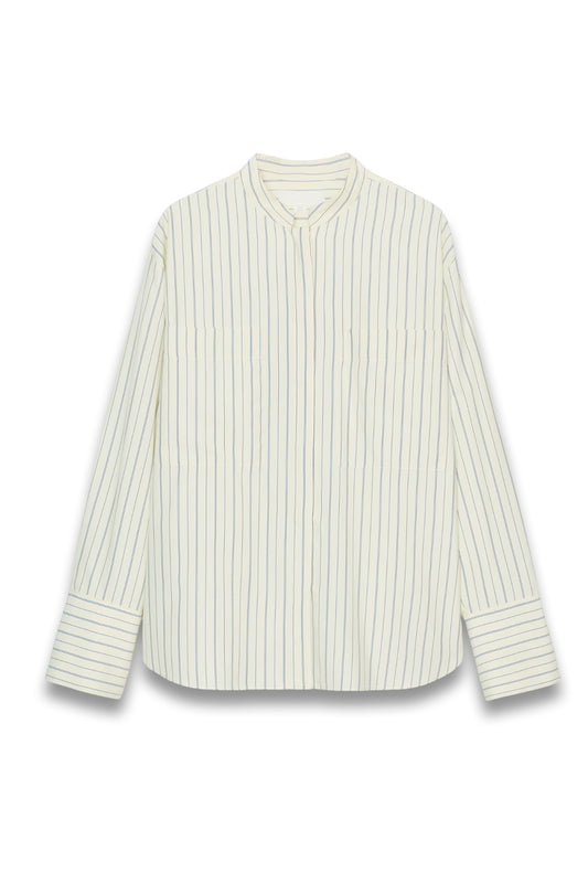 Striped Stand Collar Shirt