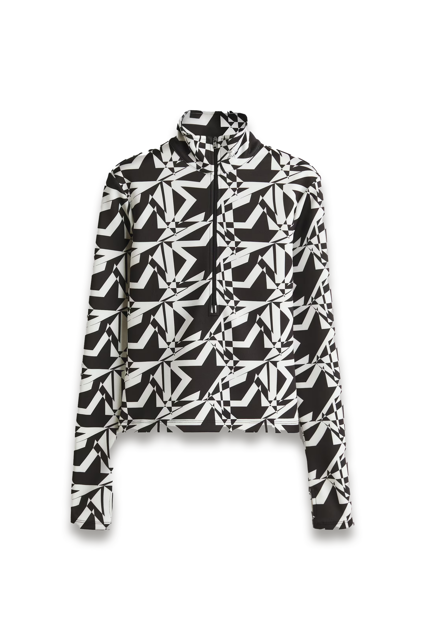 Printed Turtleneck Top