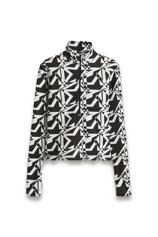 Printed Turtleneck Top