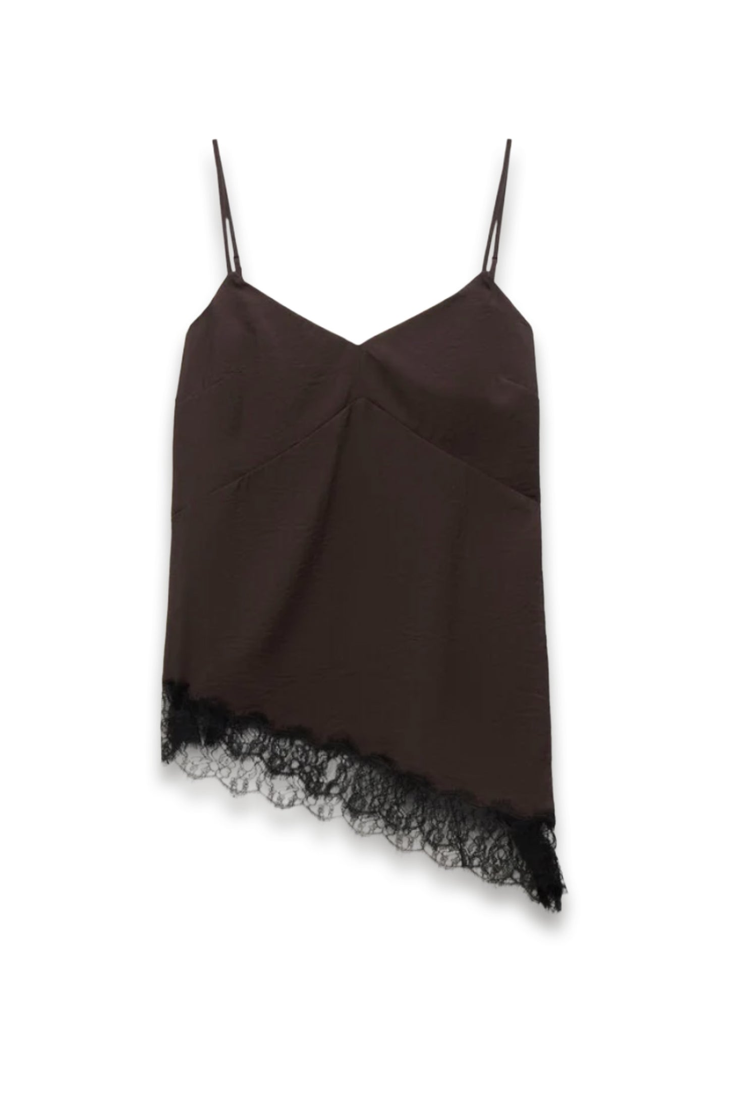 Marnie Asymmetric Lace-trim Cami