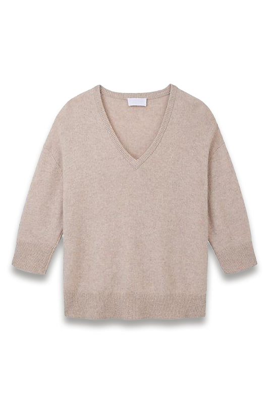Cashmere Knitted V-neck T-shirt