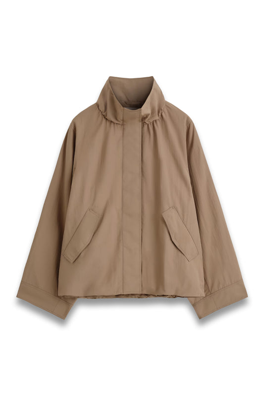 Nylon Funnel-neck Jacket