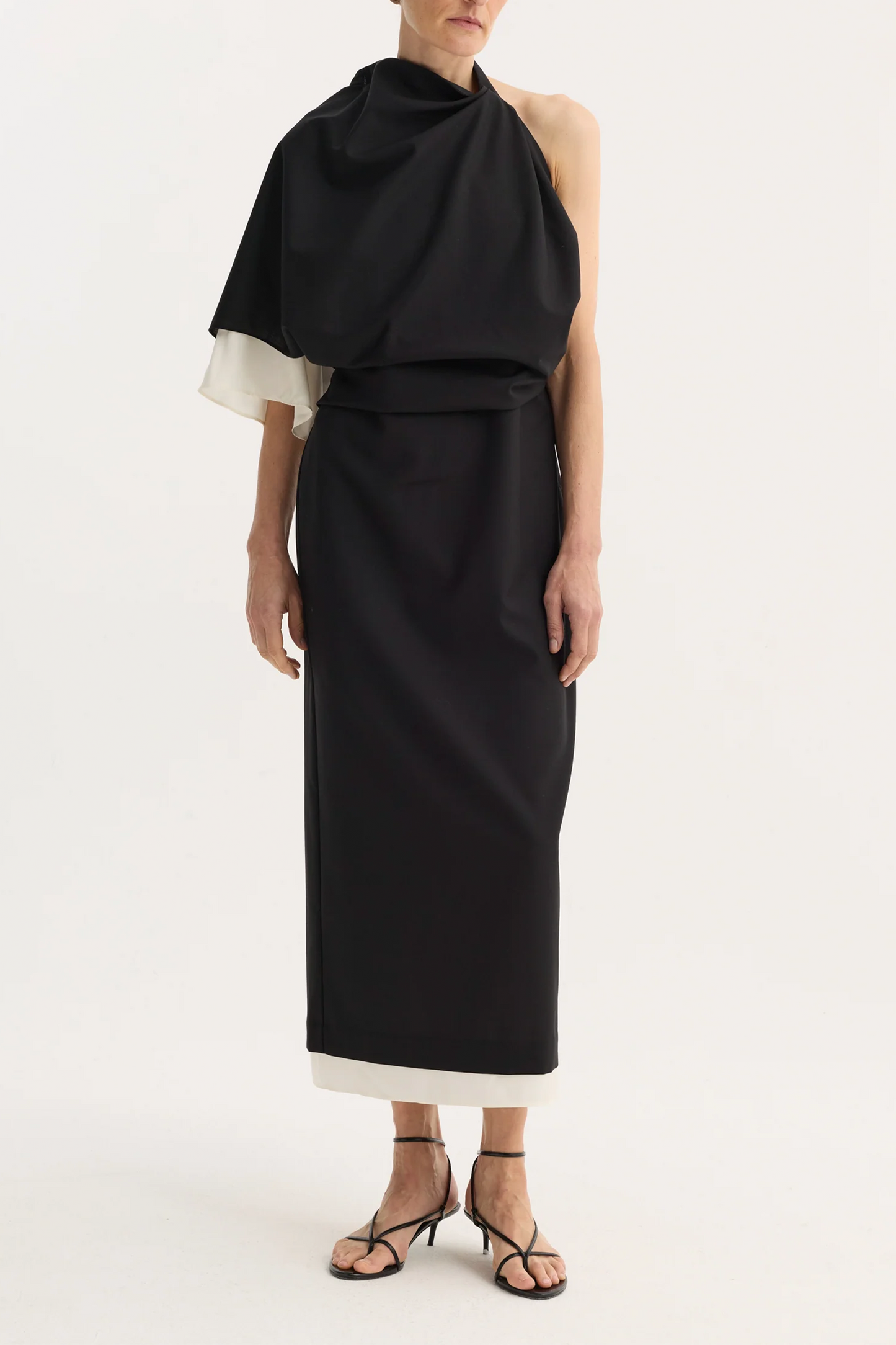 Draped Open-back Dress